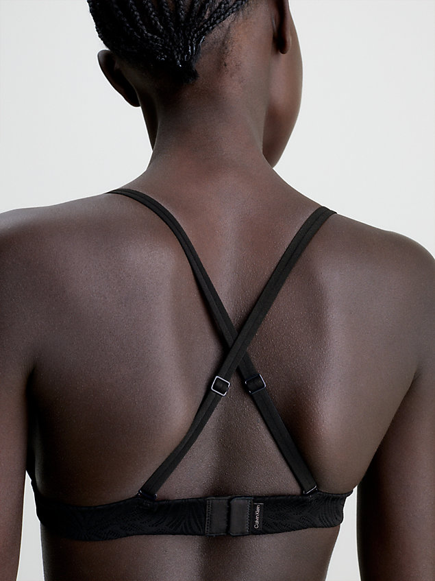soutien-gorge triangle - sheer marquisette black pour femmes calvin klein