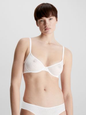Calvin Klein Sheer Marquisette Demi Bra - Nude