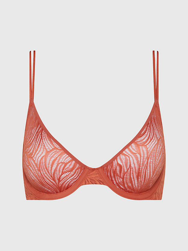 copper demi bra - sheer marquisette for women calvin klein
