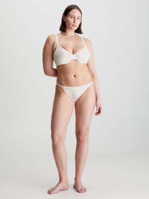 white tanga - sheer marquisette for women calvin klein