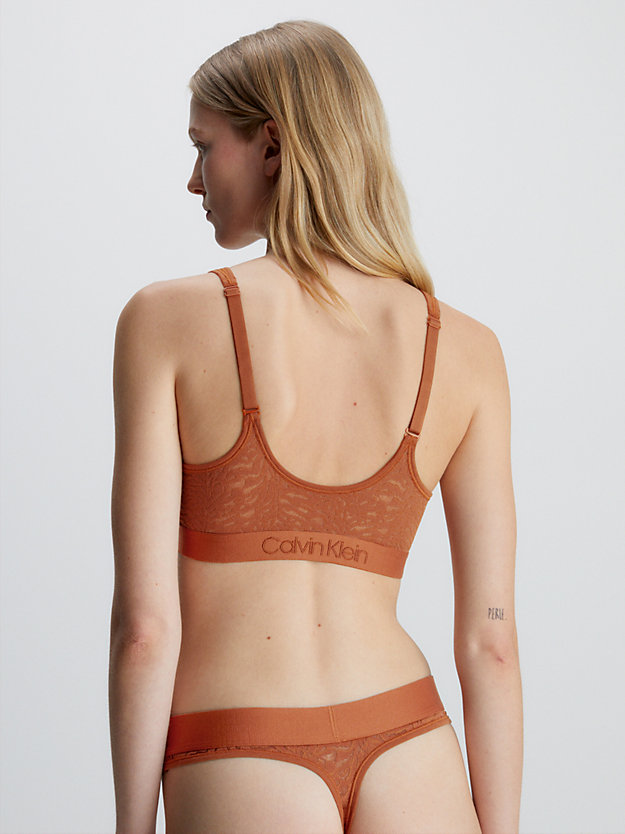 ginger bread lace recovery bralette for women calvin klein