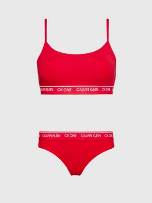 Bralette and Thong Set - CK One Calvin Klein® | 000QF7120E5FJ