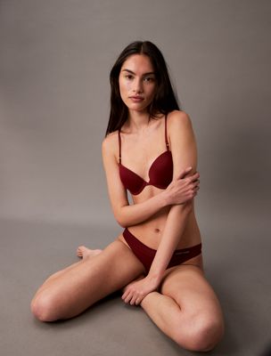 reggiseno t-shirt con mezze coppe - minimalist syrah da donne calvin klein