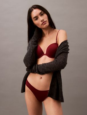 red demi t-shirt bra - minimalist for women calvin klein