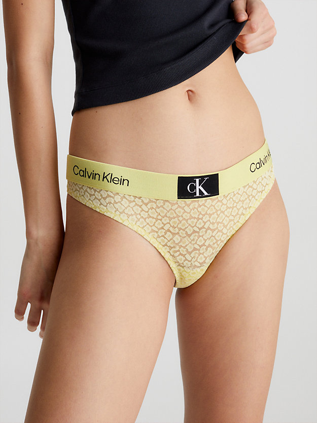 celery sprig lace thong - ck96 for women calvin klein