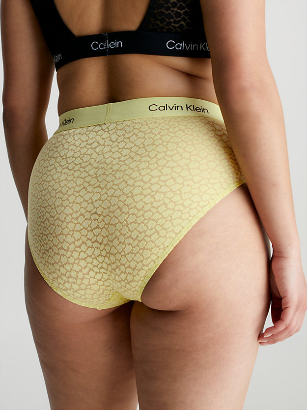 celery sprig lace high waisted bikini briefs - ck96 for women calvin klein