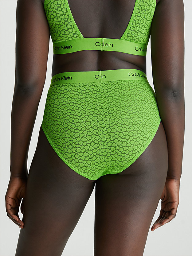 FABULOUS GREEN Lace High Waisted Bikini Briefs - CK96 for women CALVIN KLEIN
