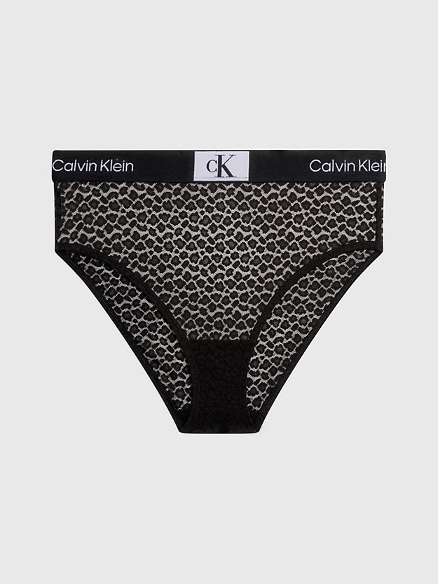 black lace high waisted bikini briefs - ck96 for women calvin klein