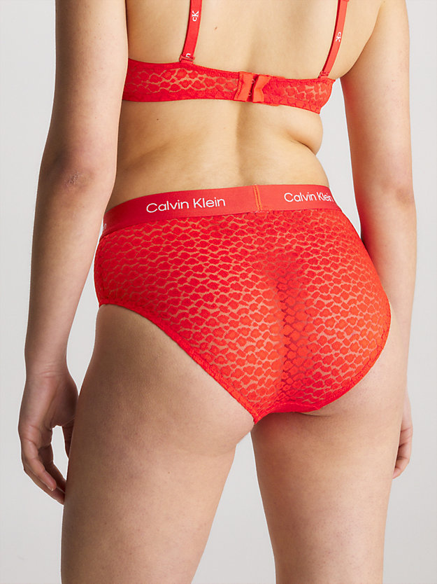 hazard lace high waisted bikini briefs - ck96 for women calvin klein