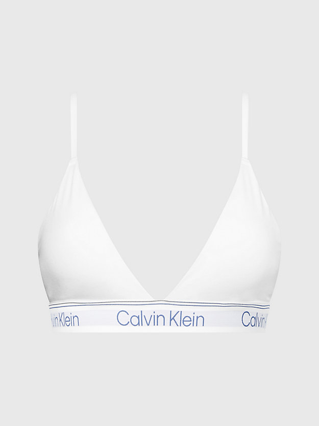 WHITE Triangle Bra - Athletic Cotton for women CALVIN KLEIN