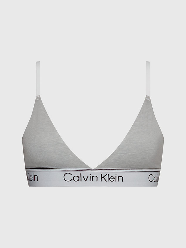 grey triangle bra - athletic cotton for women calvin klein