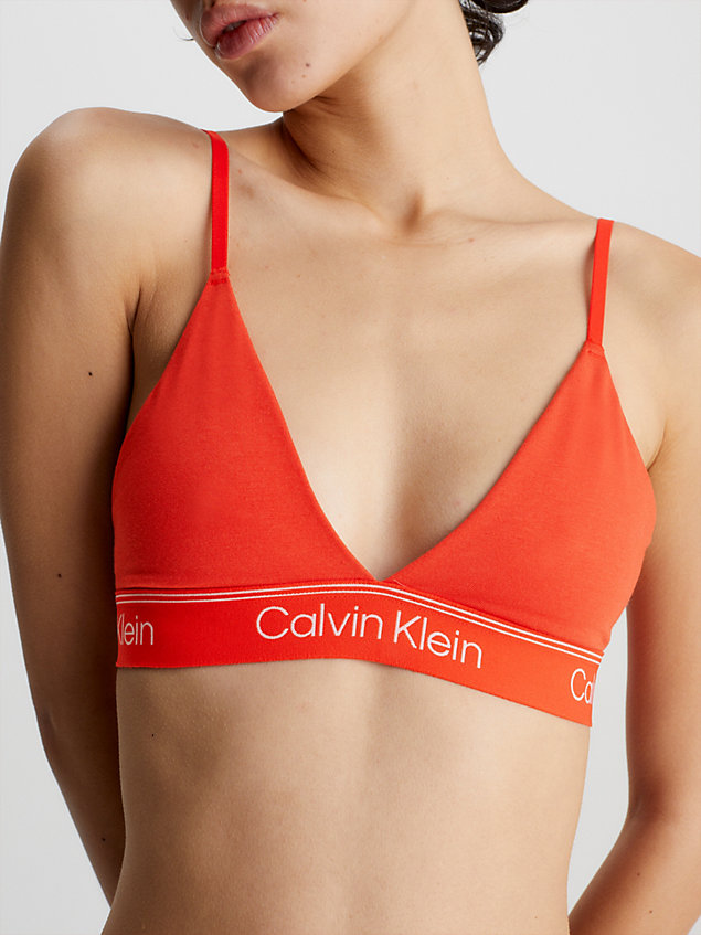 red triangle bra - athletic cotton for women calvin klein