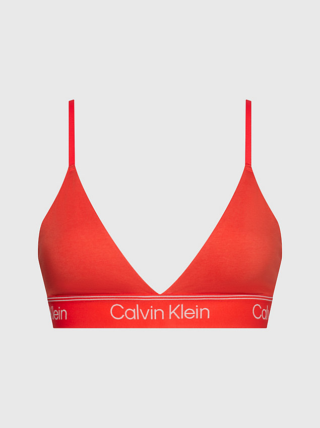 sujetador de triángulo - athletic cotton red de mujer calvin klein