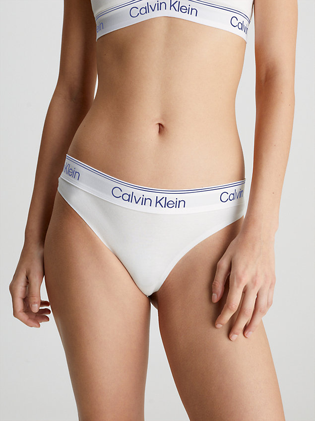 white thong - athletic cotton for women calvin klein