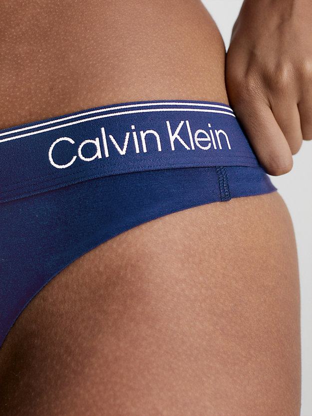 BLUE DEPTHS Thong - Athletic Cotton for women CALVIN KLEIN