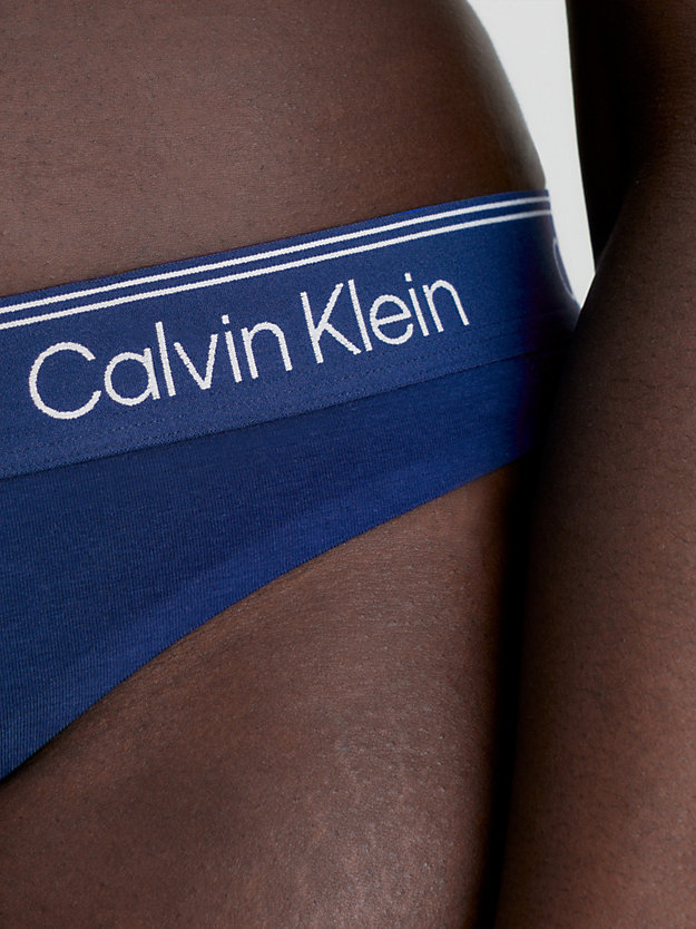 BLUE DEPTHS Tanga - Athletic Cotton de mujeres CALVIN KLEIN