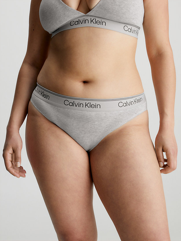 ath grey heather thong - athletic cotton for women calvin klein