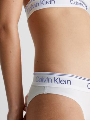 white tanga - athletic cotton für damen - calvin klein