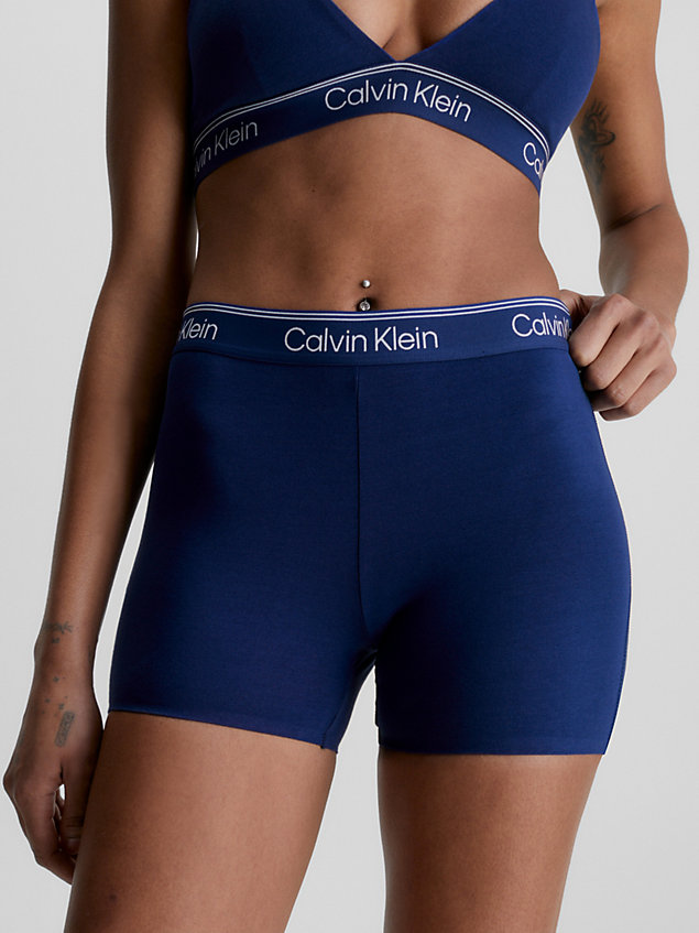blue radler-shorts - athletic cotton für damen - calvin klein