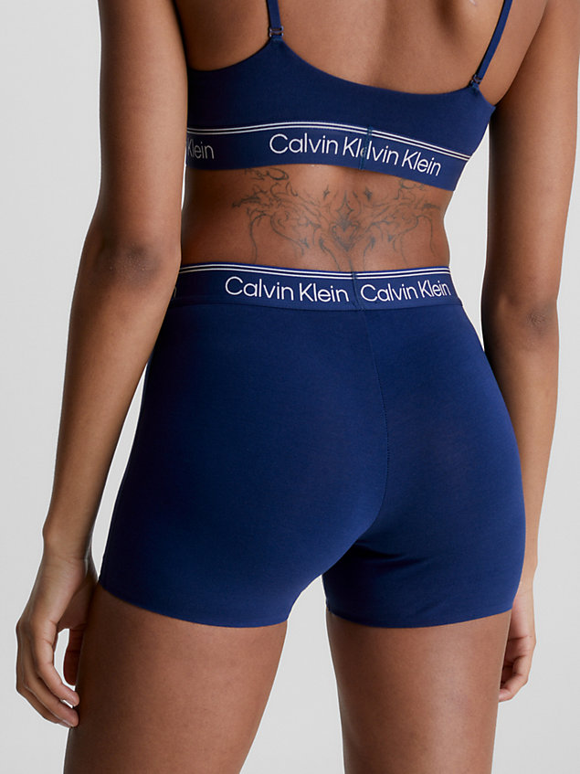 blue szorty rowerowe - athletic cotton dla kobiety - calvin klein
