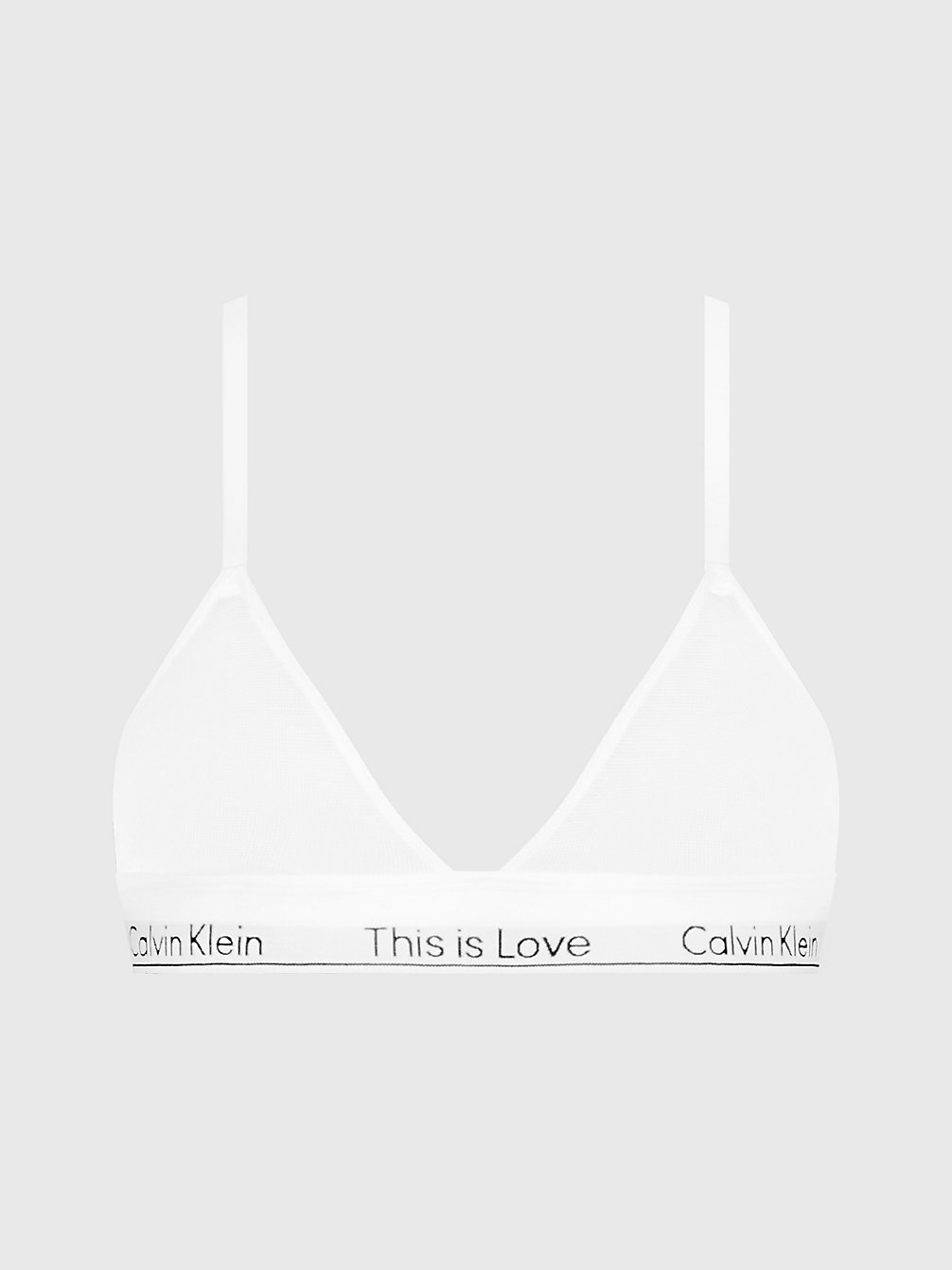 WHITE Mesh Triangle Bra - Pride undefined women Calvin Klein