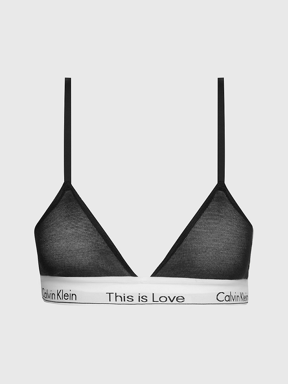 BLACK Mesh Triangle Bra - Pride undefined women Calvin Klein