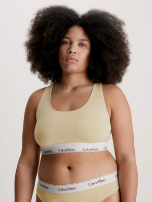 Calvin Klein Plus Size Modern Cotton Bralette In White, 45% OFF