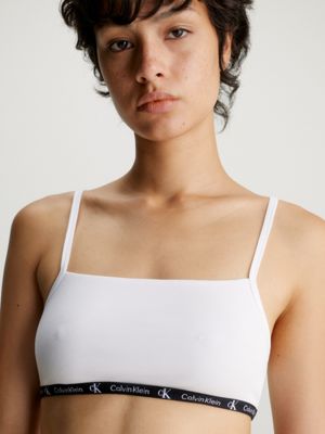 Calvin Klein - Girls White Cotton Bralettes (2 Pack)