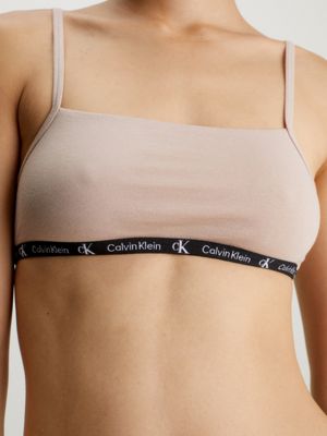  Calvin Klein Girls' Bandeau Bra, White/Heather Grey-2 Pack,  Small: Clothing, Shoes & Jewelry