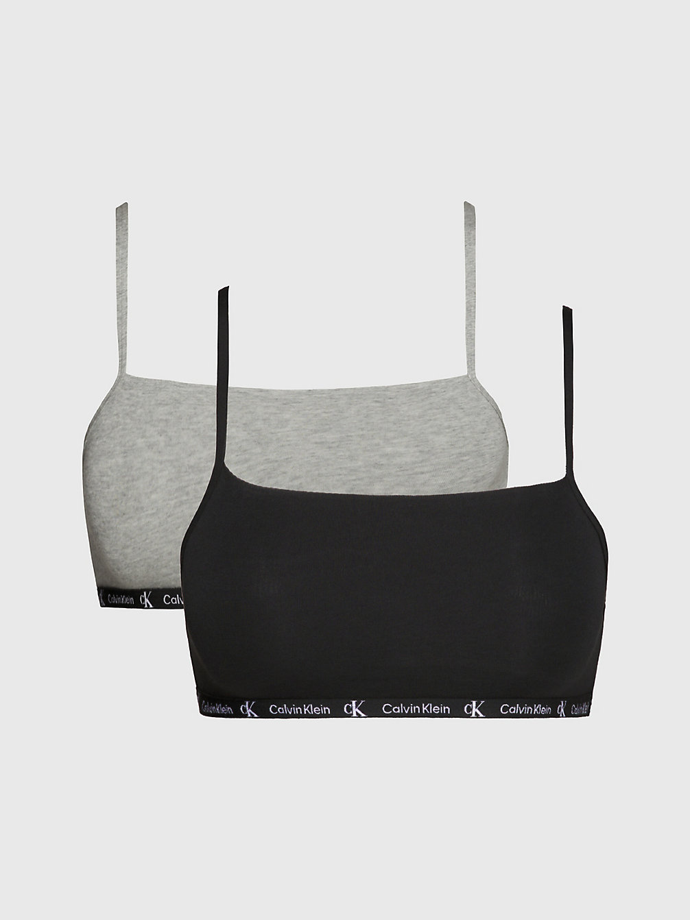 BLACK/GREY HEATHER 2 Pack Bralettes - Ck96 undefined women Calvin Klein