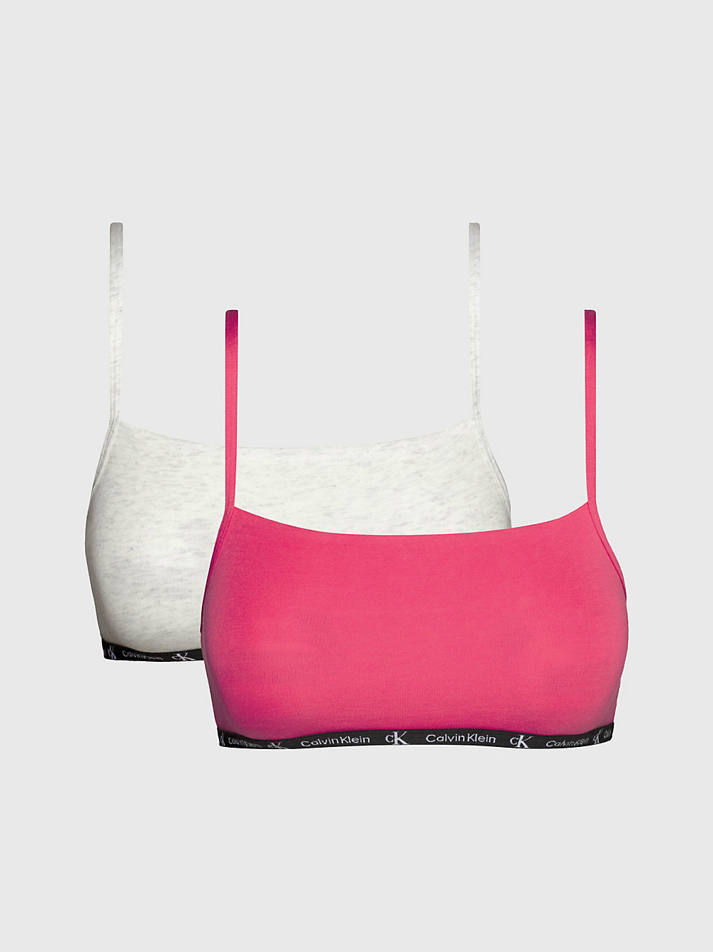 CERISE/SNOW HEATHER 2 Pack Bralettes - Ck96 undefined women Calvin Klein