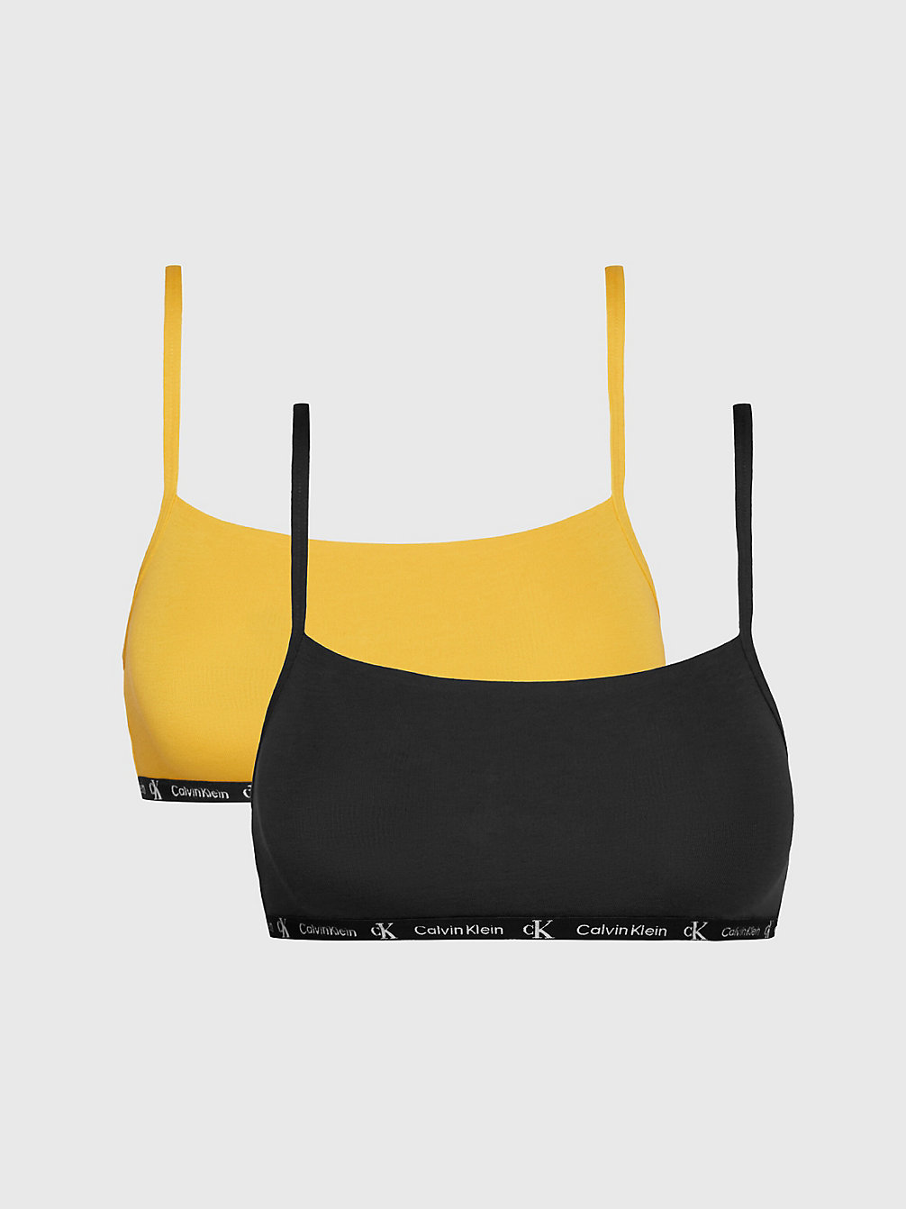 BLACK/MORNING YELLOW > 2-Pack Bralettes - Ck96 > undefined dames - Calvin Klein