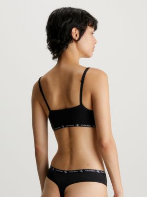 black 2-er pack bralette - ck96 für damen - calvin klein