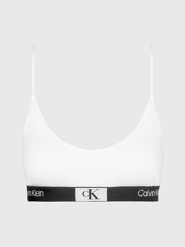 brassière ficelle - ck96 white pour femmes calvin klein
