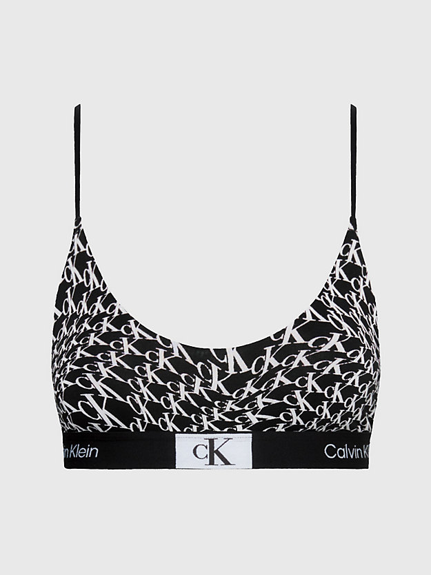 WARPED LOGO/BLACK String Bralette - CK96 for women CALVIN KLEIN