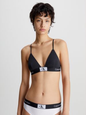 Calvin Klein Modern Cotton Lightly Lined Triangle Bra In Olive