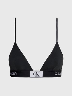 Calvin Klein – CK One – Ungefütterter Triangel-BH in Traubenrot