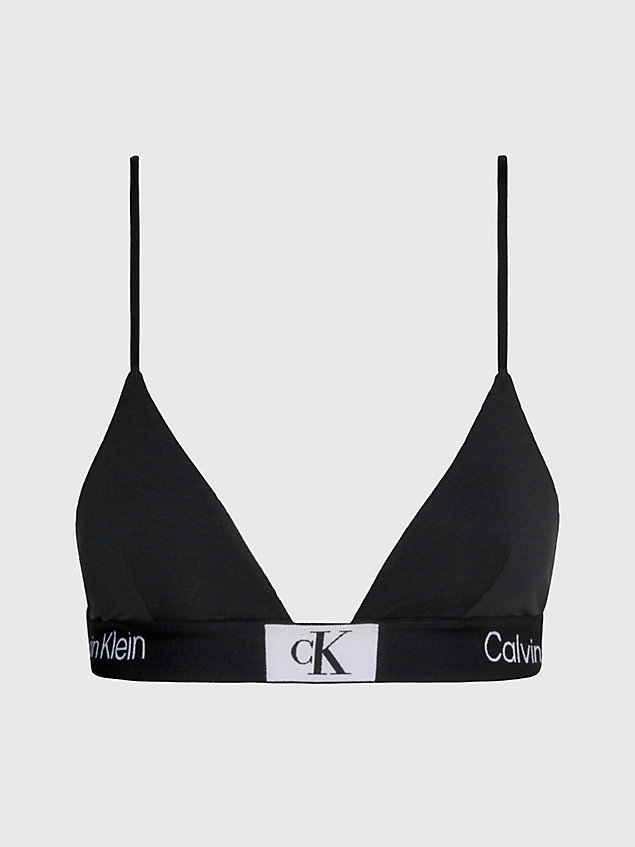 soutien-gorge triangle - ck96 black pour femmes calvin klein