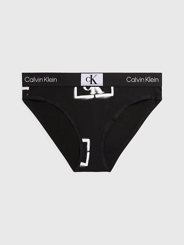 Stencil Logo Print+black Bikini Briefs - Ck96 undefined women Calvin Klein