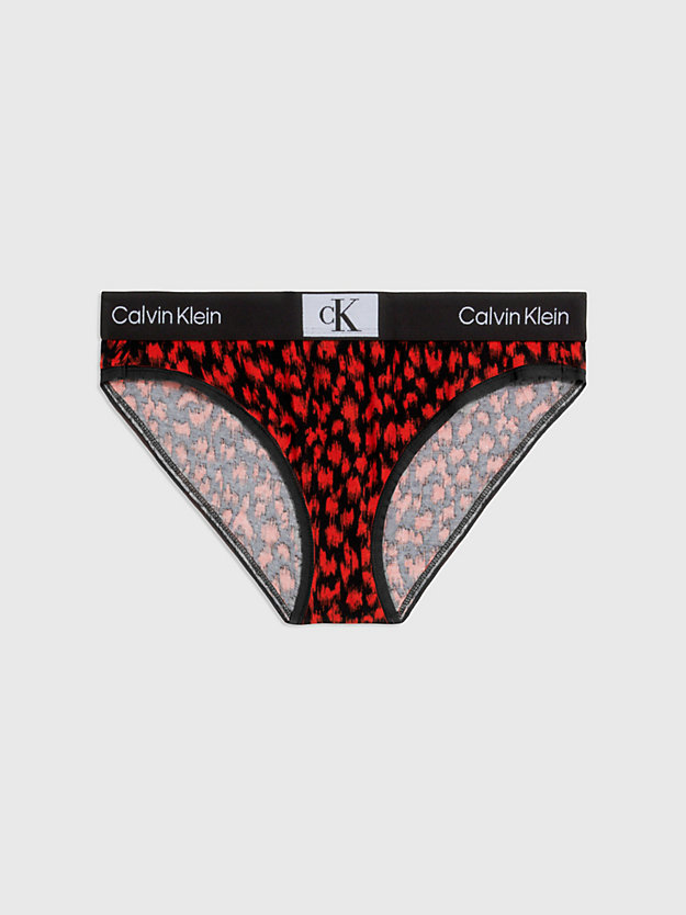BLUR LEOPARD/HAZARD Bikini Briefs - CK96 for women CALVIN KLEIN