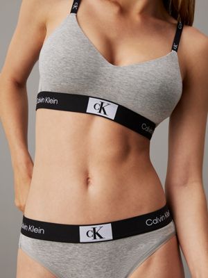 Culotte En Jersey Chiné Gris Calvin Klein Underwear - Femme