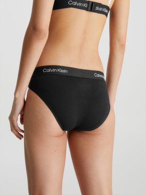 Calvin Klein 000QD3588E Bikini Underwear Style Bikini, schwarz/grau/weiß,  XS, für Frauen : : Fashion
