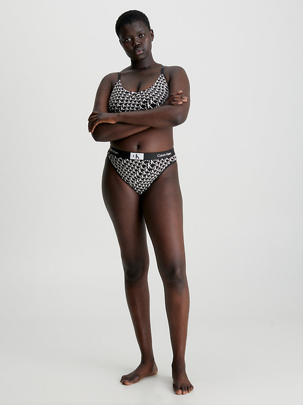 WARPED LOGO/BLACK Culotte brésilienne taille haute - CK96 for femmes CALVIN KLEIN