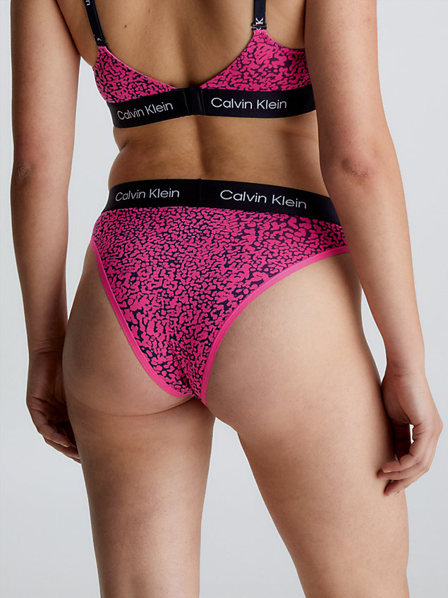 pink brazilian slip hoge taille - ck96 voor dames - calvin klein