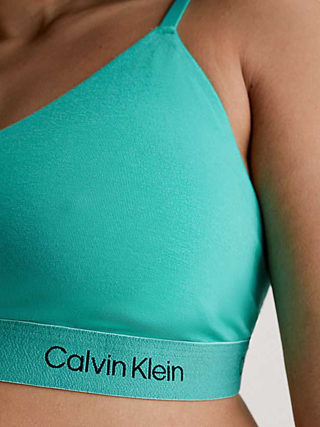 green biustonosz typu bralette na cienkich ramiączkach plus size - ck96 dla kobiety - calvin klein