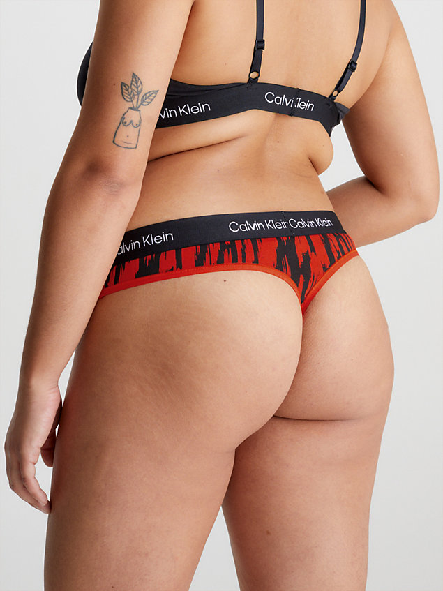 red plus size thong - ck96 for women calvin klein