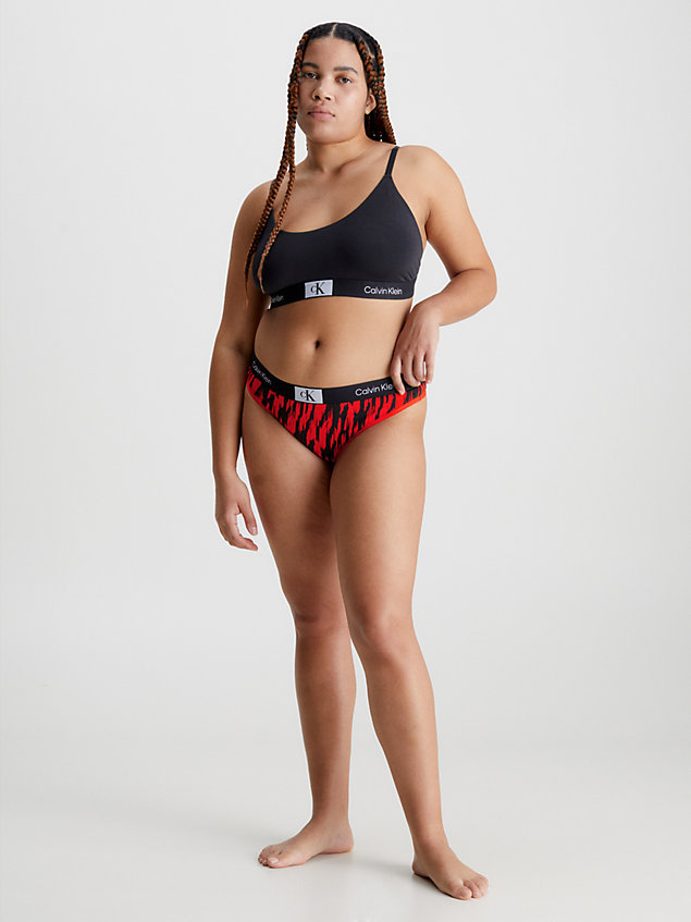 red plus size thong - ck96 for women calvin klein