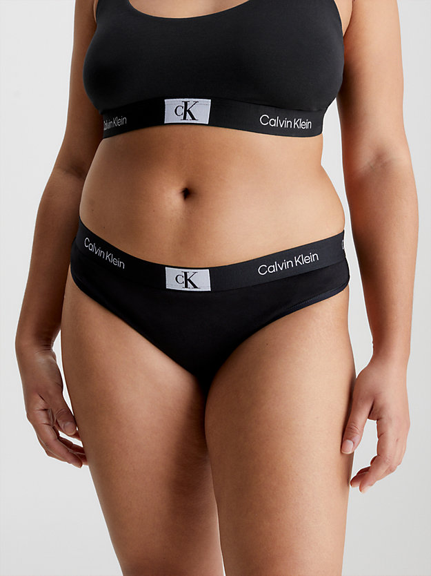 BLACK Plus Size Thong - CK96 for women CALVIN KLEIN