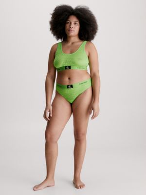 Calvin Klein CK 96 Unlined Demi Bra In Lime Green for Women