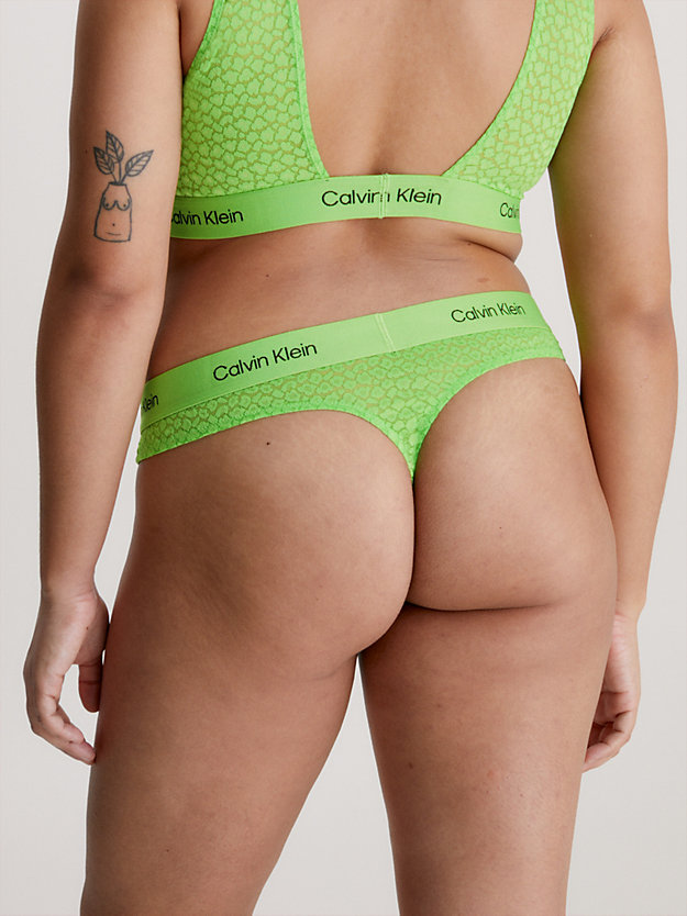 fabulous green stringi plus size - ck96 dla kobiety - calvin klein